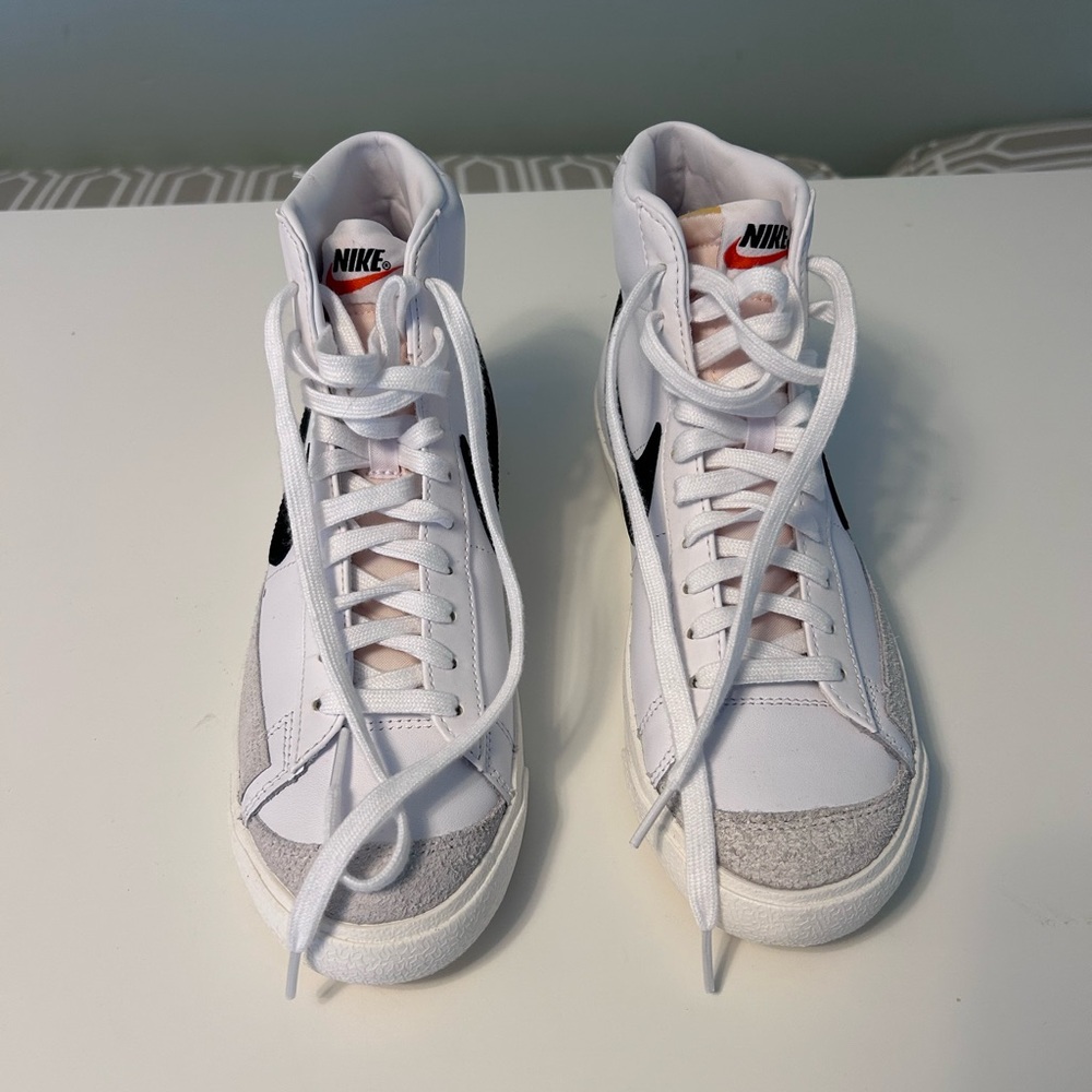 Nike Women’s  White and Black High-Top Sneakers